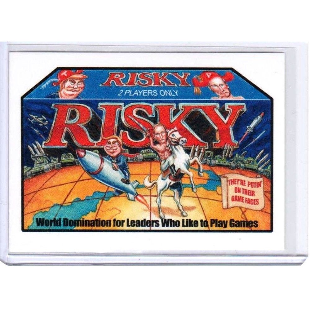 2017 Wacky Packages Trumpocracy 1st 100 Days "RISKY BOARD GAME" 145