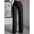 thumbnail image 2 of Women Wide Leg Pants Summer High Waisted Business Casual Work Dress Pants Trousers Slacks Black S, 2 of 9