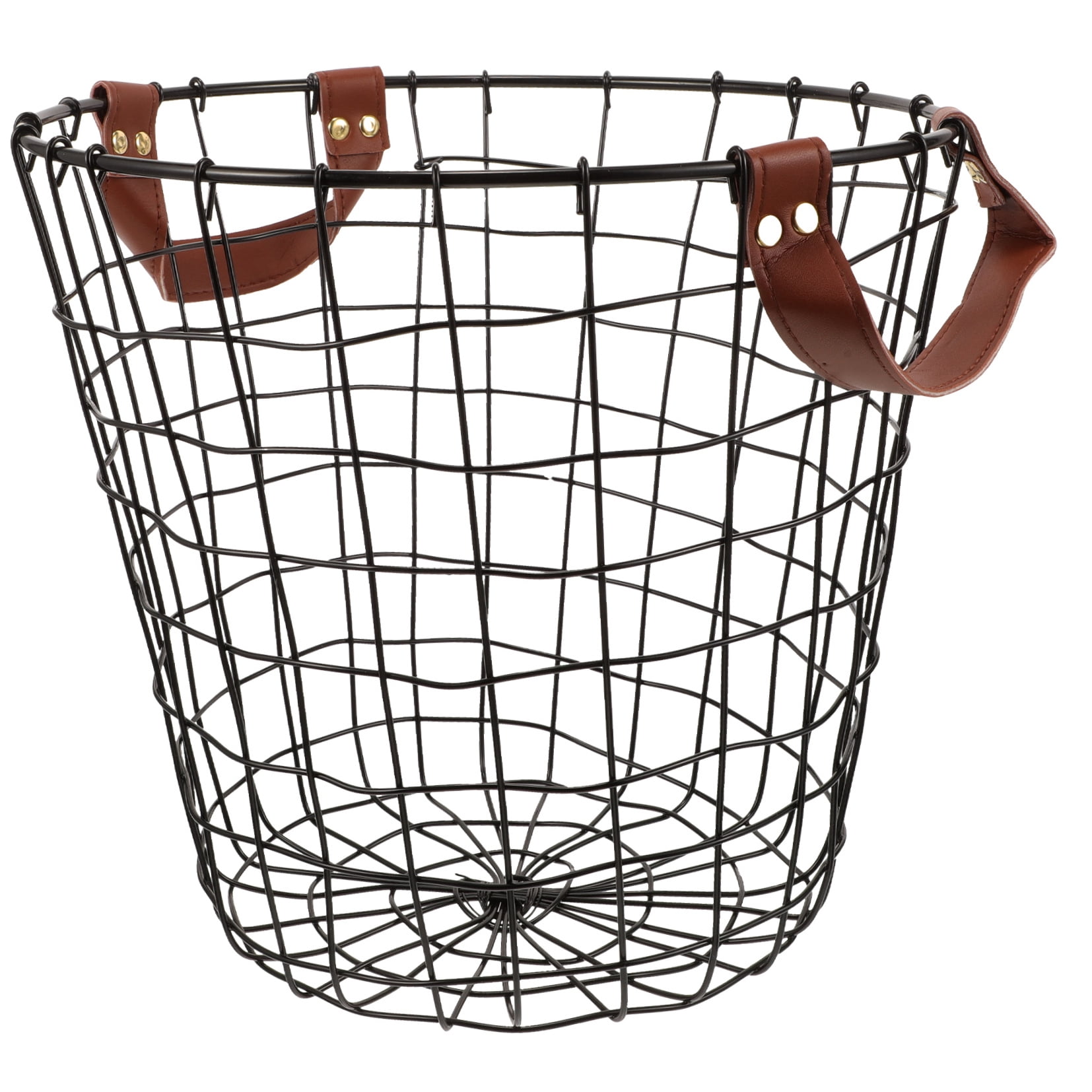 Raindrops Very Firewood Storage Basket Timeless Firewood Basket 30.00X30.00X28.00CM Black