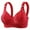 Red, variant on Women's Lace Push-Up Bra - Front Open Nursing Design, Padded Cups, Adjustable Straps, Breathable Nylon-Spandex, Plus Size Support