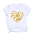 thumbnail image 2 of EQWLJWE Womens Letter Shirts Heart Happy Mother's day Tops 2023 New Mom T-Shirt, 2 of 5