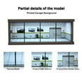 thumbnail image 5 of 1:43 Scale Diorama Car Garage Model with LED Lighting Car Display Case for Diecast Car Models, Realistic Parking Lot Scene with Acrylic Dust Cover Collection Toys, 5 of 5
