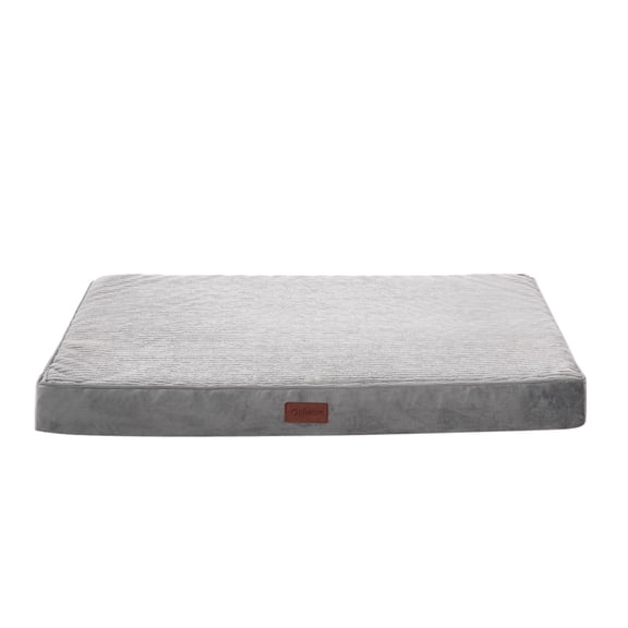 Ophanie Orthopedic Dog Bed for Large Dogs with Removable Washable Cover, Non-Slip Bottom & Waterproof Liner, Suitable for Crates, 35"x22"x3.5", Gray
