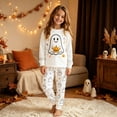 thumbnail image 2 of JAJAHO Halloween Kids Pajamas Boy Girl Long Sleeve Top And Pants Set Ghost Sleepwear 2 Piece Set 2-10Y, 2 of 7