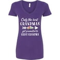 thumbnail image 3 of Inktastic Only the Best Grandmas Get Promoted to Great Grandma Women's V-Neck T-Shirt, 3 of 5