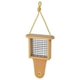 thumbnail image 3 of Birds Choice Modern Farmhouse Hanging Suet Bird Feeder with Tail Prop, Natural Teak, 3 of 5