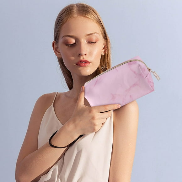 Bolsa De Maquillaje Portátil, Organizador De Cosméticos De Cuero Con Gran Capacidad, Múltiples Bolsillos Para Artículos De Tocador Y Esenciales De Viaje, Ideal Para Mujeres En Movimiento.