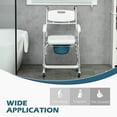 thumbnail image 6 of Olurrisa 330 lb Capacity Shower Commode Wheelchair - Aluminum Waterproof with Padded Seat & Foldable Footrest for Elderly/Bariatric Care, 6 of 9