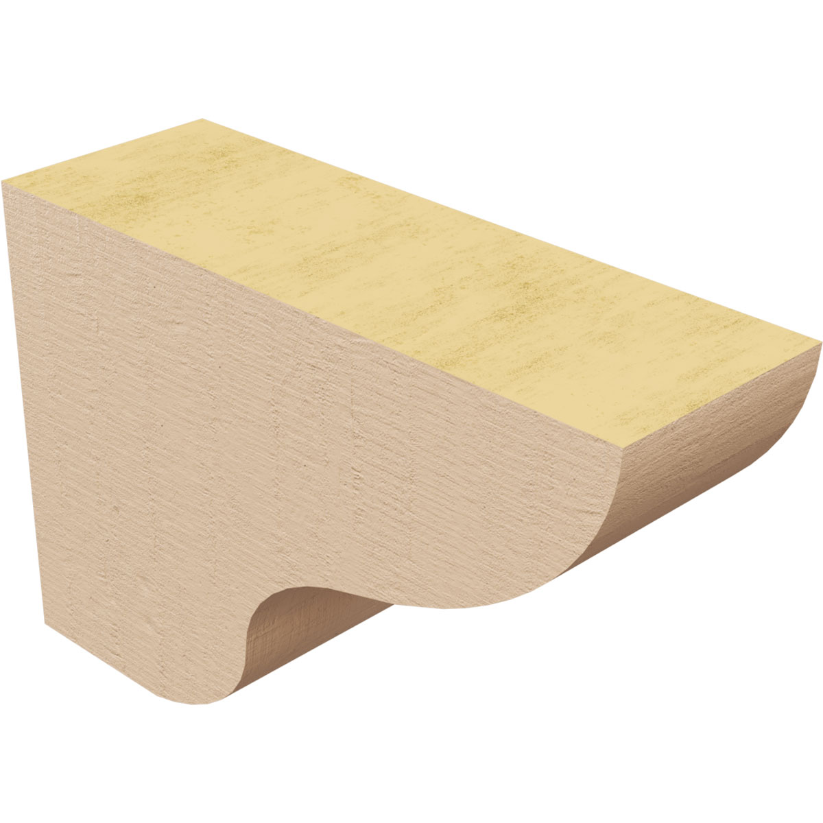 2"W x 6"D x 4"H Classic Greensboro Rough Cedar Woodgrain TimberThane Corbel, Primed Tan