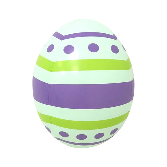14 Inch Easter Inflatable Outdoor Decorations Easter Inflatables Eggs Yard Decor Kids Toys Colorful Eggs Inflatable Easter Eggs Ornaments for Party Purple