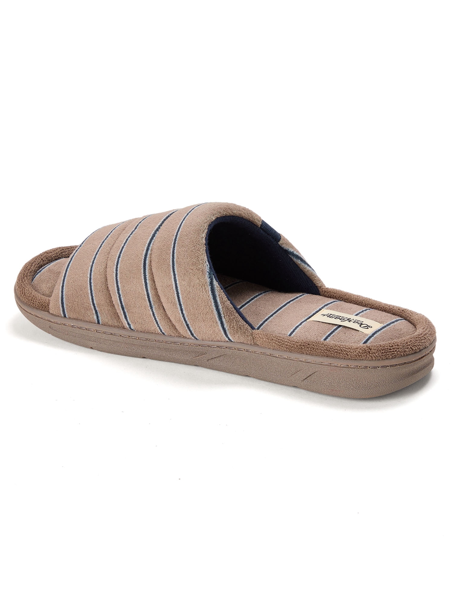 Dearfoams Cozy Comfort Men's Striped Slide Slippers