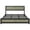 Washed Gray Full, variant on Senfot Full Size Bed Frame with Charging Station, Industrial Design Platform Bed Frame with Headboard and Metal Slated Frame, Easy Assembly, No Spring Box Need,Washed Grey
