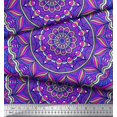thumbnail image 3 of Soimoi Poly Georgette Fabric Moroccan & Mandala Kaleidoscope Print Sewing Fabric Yard 52 Inch Wide, 3 of 3