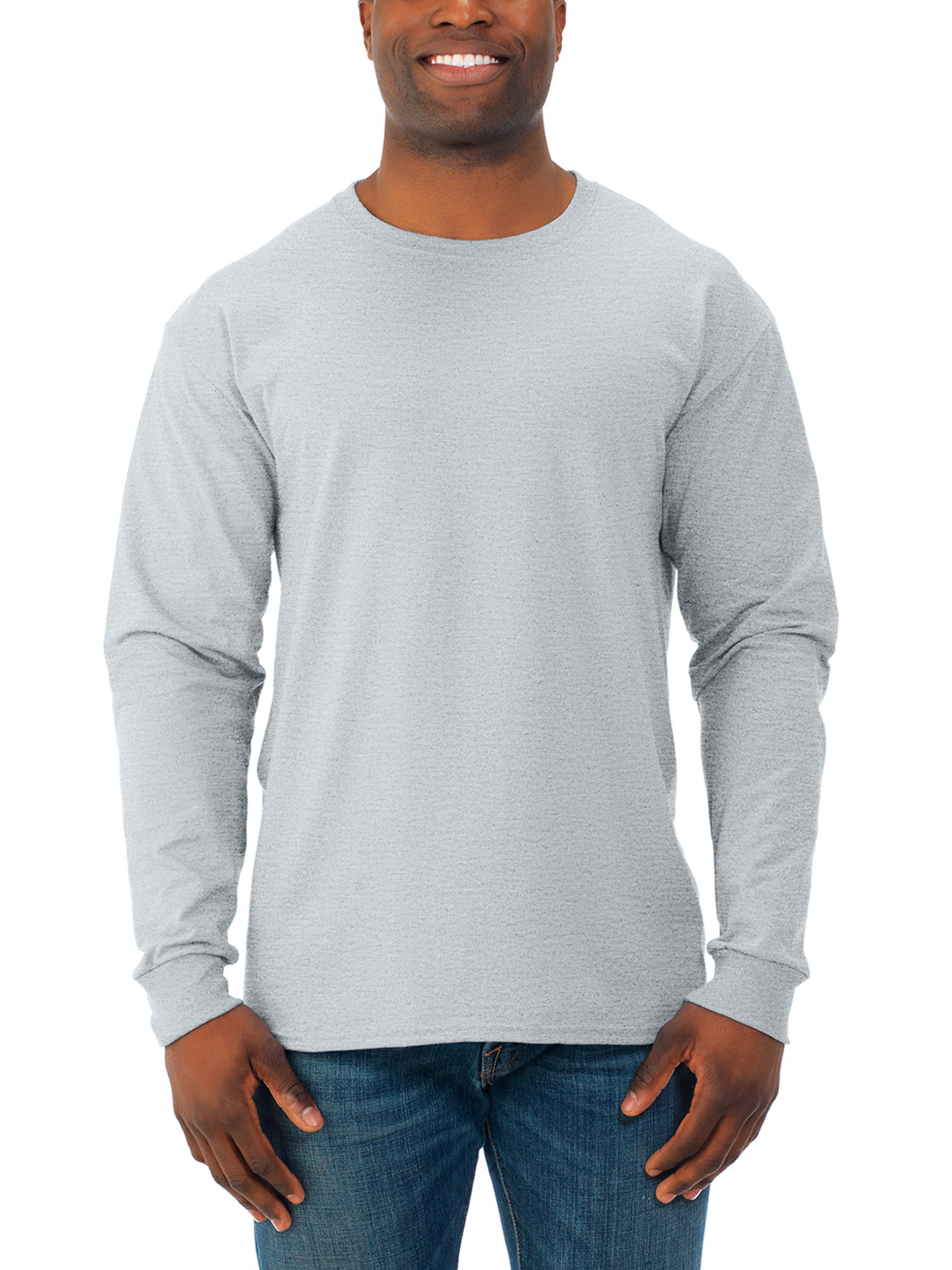 Jerzees Men's Moisture Wicking Long Sleeve Crew T-Shirt