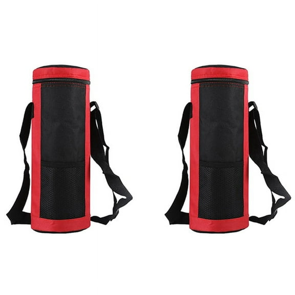 2X Water Bottle Cooler Tote Bag Universal Water Bottle Pouch High Capacity Insulated Cooler Bag Outdoor Camping Hiking