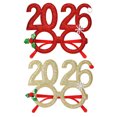 thumbnail image 1 of Gafas de Nochevieja 2026. Accesorios fotográficos para fiestas navideñas para adultos y niños. Gafas festivas para la fiesta de fin de año., 1 of 7