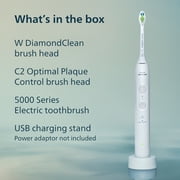 Philips Sonicare 5000 Series Electric Toothbrush - Sonic Toothbrush with Pressure Sensor, 4 Brushing Settings, Easystart Feature, Smartimer & Quadpacer, 14-Day Runtime, White, Model HX4042/81