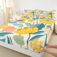 thumbnail image 3 of Castle Fairy Teens Children Yellow Flower 4 Pieces Queen Sheet Sets,Spring Graden Ultra Soft Flat Sheet,Chic Flower Queen Fitted Sheet,Luxury Bedroom Decor, 3 of 7