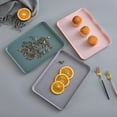 thumbnail image 3 of MesaSe 3 Pcs Nordic Rectangular Tea Tray Plastic Storage Tray Home Kitchen Fruit Dessert Tray Small, 3 of 8