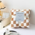 thumbnail image 4 of Throw Blanket Khaki Checkerboard Blanket,Single Layer Fleece Sofa Throw,Office Nap Blanket,Lightweight Washable Home Decor Gift Holiday Gifts, 4 of 6