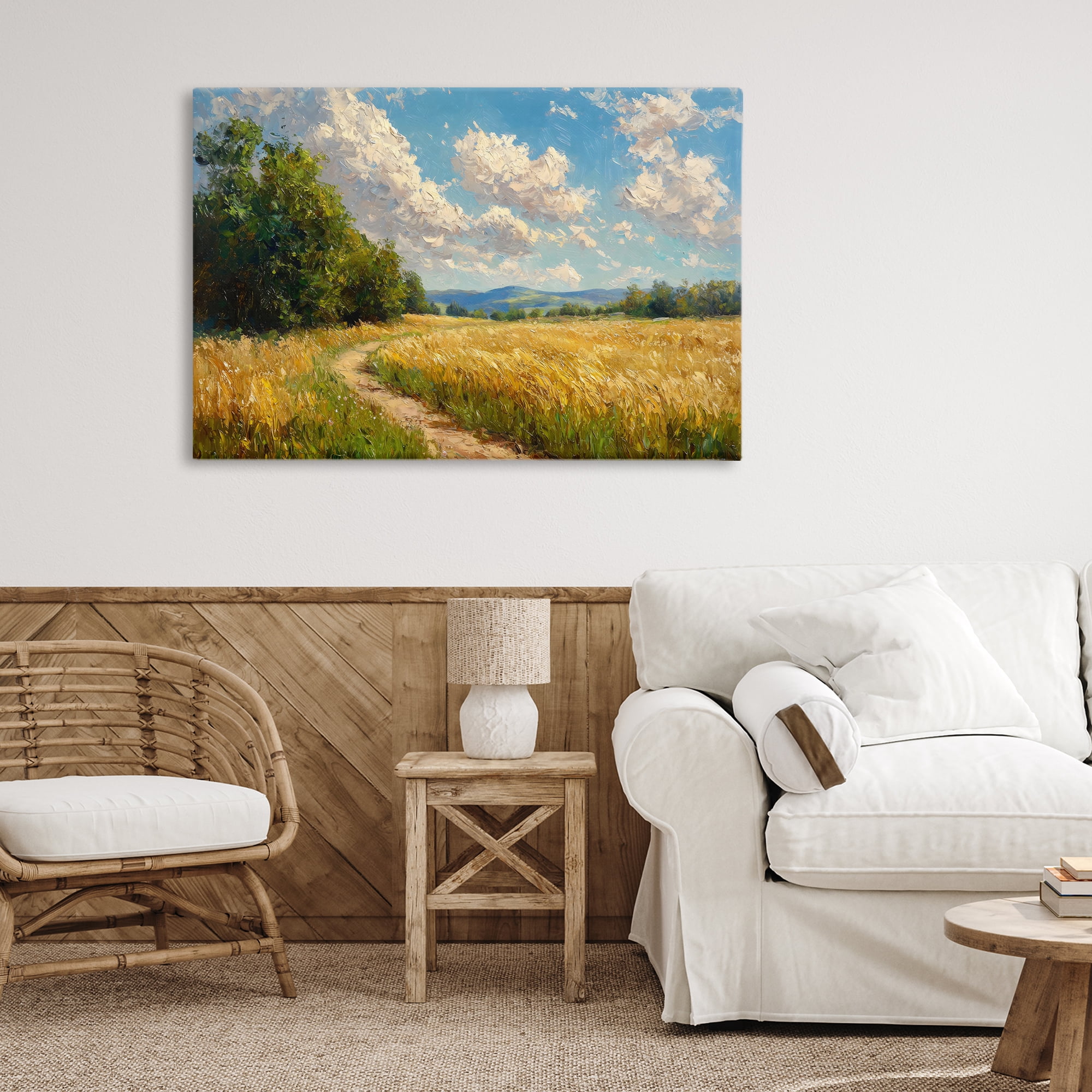 Stupell Industries Winding Path Through Wheat Field Canvas Wall Art, design by Creative Studio
