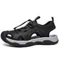 thumbnail image 2 of YOURDIARY Mens Comfort Outdoor Sport Sandals Closed Toe Hiking Walking Beach Water Shoes, 2 of 8