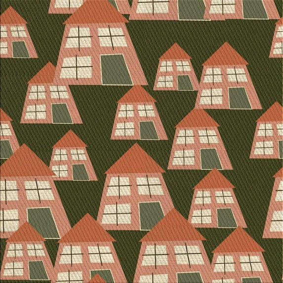 Ahgly Company Indoor Square Patterned Dark Bronze Brown Area Rugs, 5' Square