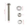 thumbnail image 4 of E-outstanding One-Way Tamper Resistant Screw 4 Set 304 Stainless Steel Sign Post Mounting Bolts Hardware Accessories for Stop Signs Traffic Signs, 4 of 4