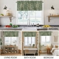 thumbnail image 5 of 2 Pack Turkish Boho Valance for Window Green Wallpaper Murals Retro Medieval Kitchen Valance Rod Pocket Short Curtain Topper Decorative Window Treatment for Living Room Bedroom 42"x12", 5 of 8