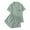 Green, variant on cfhntfmh Womens Pajama Sets Pj Set Cute Heart Print Short Sleeve Button down Shirt with Shorts 2 Piece Pjs Set