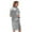Grey, variant on inhzoy Women's Satin Nightgowns V Neck Side Split Sleepshirt Short Sleeves Sleepwear Nightshirt