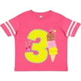thumbnail image 3 of Inktastic Ice Cream Third Birthday Blue Boys or Girls Toddler T-Shirt, 3 of 5