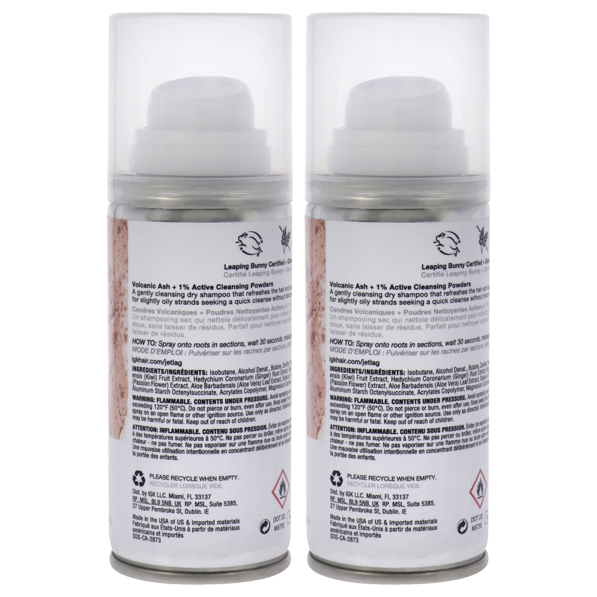 IGK Jet Lag Weightless Dry Shampoo - Pack of 2 , 2 oz Dry Shampoo