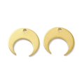 thumbnail image 2 of 100pcs Brass Pendant for Jewelry Making Double Horn/Crescent Moon Raw(Unplated) 12x13x0.5mm Hole: 1mm, 2 of 3