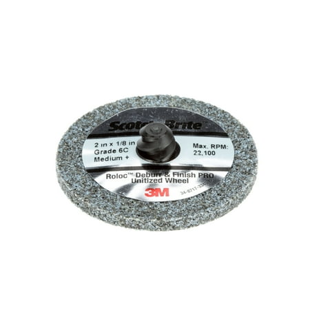 

Scotch-Brite Roloc Deburr and Finish PRO Unitized Wheel TR 3 in x 1/4 in x NH 4C MED+ 40 per case