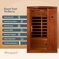 thumbnail image 6 of Dynamic Saunas Venice 2-Person Low EMF FAR Infrared Sauna, Canadian Hemlock, Portable, 6 of 9