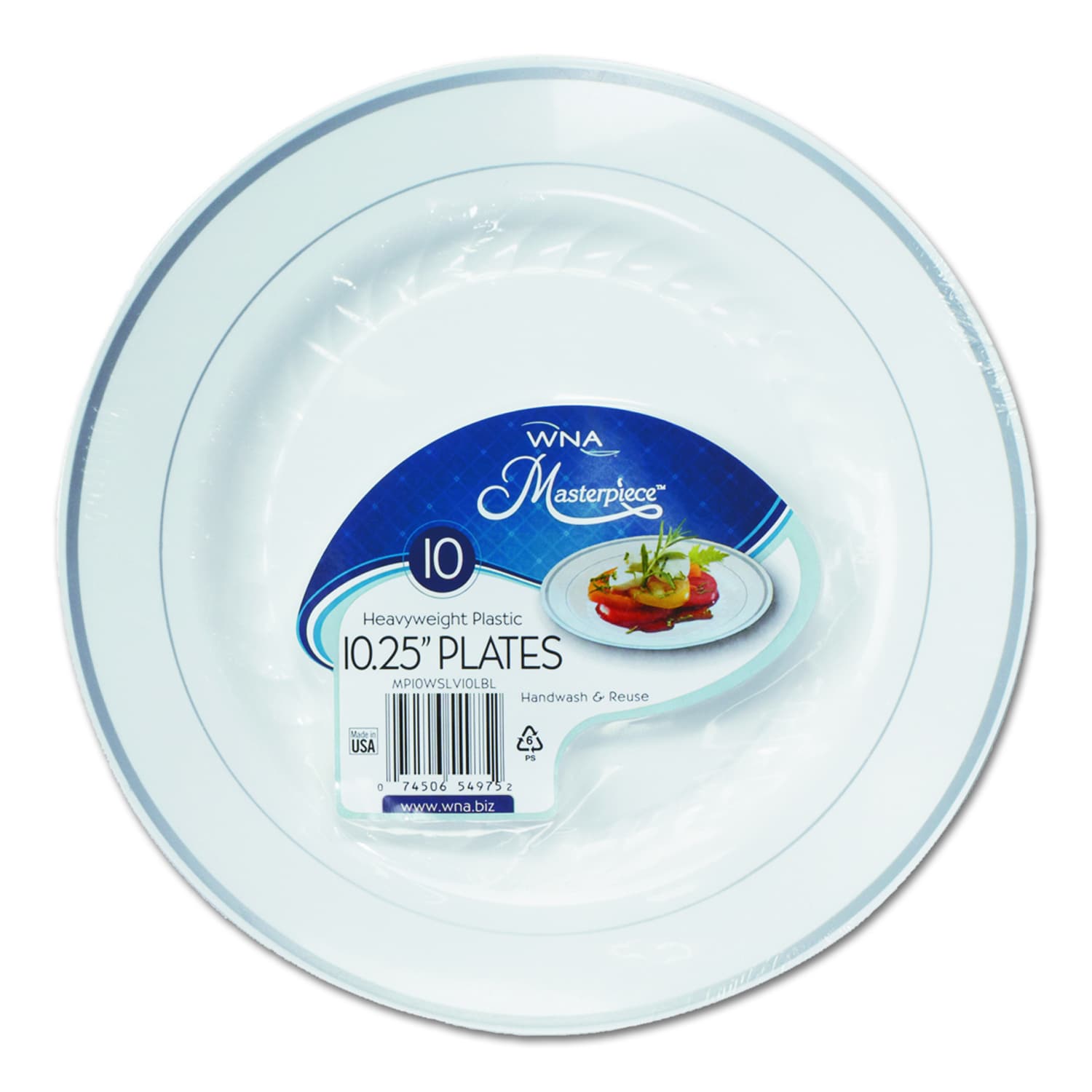 Masterpiece Wnarsmp101210ws Wna Comet Round Plate 10 Pack White Walmart Com Walmart Com