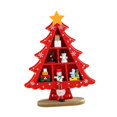 thumbnail image 3 of Árbol de Navidad de madera, decoración de escritorio, artesanía compacta, mini árbol de Navidad, decoración Rojo, 3 of 9