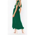 thumbnail image 5 of Robes de Demoiselle d'Honneur pour Femmes Col Carré à Volants Fendue Robe Midi Bretelles Larges Réglables Robe d'Été avec Ceinture pour Invité de Mariage, 5 of 5