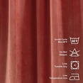 thumbnail image 4 of 3S Brother's Extra Long Solid Luxury Matte Velvet Soft Curtain Coral Single Panel Hanging Back Tap & Rod Pocket Home Décor 5-25 Feet Custom Made Curtains -Made in Turkey Each(52"x192"), 4 of 7