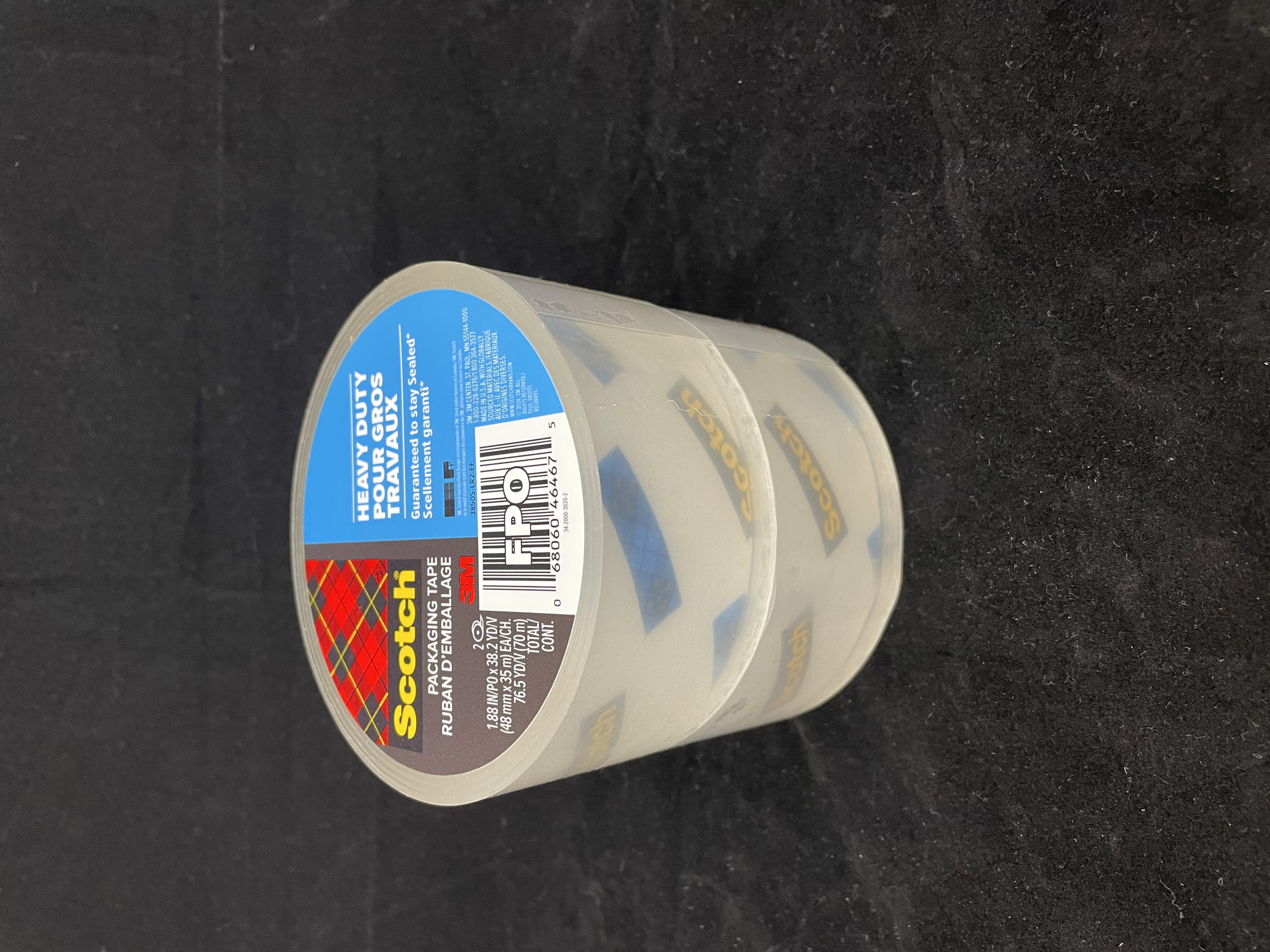 Scotch Heavy Duty Shipping Packaging Tape 142x, 3850x, 2 Rolls