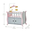 thumbnail image 3 of Grey Doll Nursery Bed Storage Olivias World 18" Wooden Furniture Toy TD-0206AG, 3 of 7