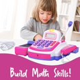 thumbnail image 4 of Cash Register Toy Liberty Imports Pretend Play Pink w/ Mic, 4 of 7
