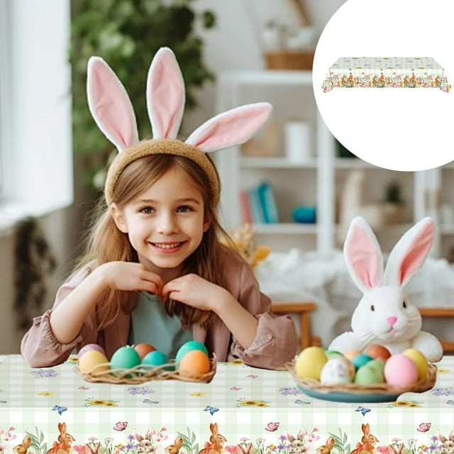 Xihbxyly Mantel de Pascua, Impermeable y Desechable, Diseño Multicolor para Proteger La Mesa, Fácil de Limpiar Después de Las Fiestas, Perfecto para Celebraciones de Cumpleaños, Esencial para Reunion