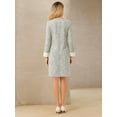 thumbnail image 5 of DARING DIVA Long Sleeve Tweed Dress M White Black, 5 of 7