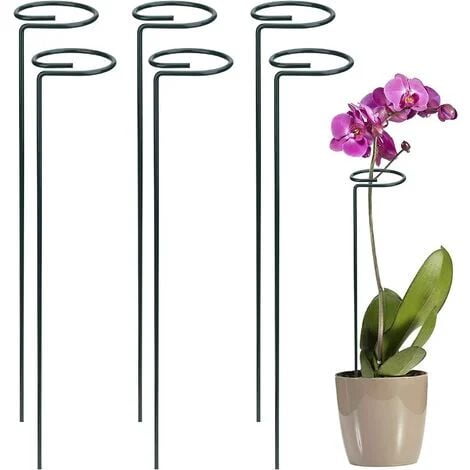 Soporte para Plantas 6 Piezas Anillo de Soporte para Plantas Anillo de Soporte de Jardín de Metal para Plantas Flores Verduras 40 cm