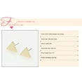 thumbnail image 3 of Pendientes de tuerca con forma de triángulo para mujer y niña, accesorio de joyería dorado, 3 of 4