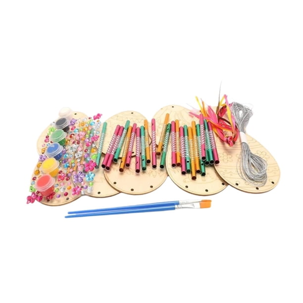 Kit de manualidades de carillón de viento de Pascua, adornos colgantes de Pascua para niñas y niños. Estilo D