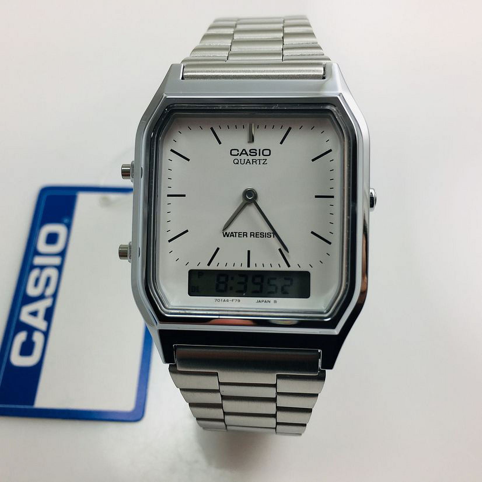 Men's Classic Watch Quartz Mineral Crystal AQ-230A-7D