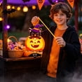 thumbnail image 7 of 1Pc Halloween Lighted Hanging Pumpkin Lantern, Pumpkin Halloween Wall Decor for Home Party Indoor Outdoor (Black Cat), 7 of 7